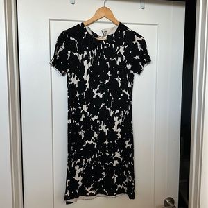 Banana Republic | black/white floral dress, small